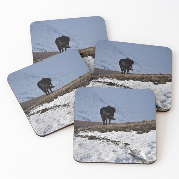 Item preview, Black beauty in the snow designed and sold by elisainiceland.