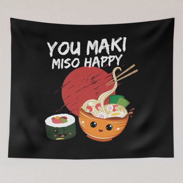 Item preview, You Maki Miso Happy Kawaii Japanese Noodles Lover  designed and sold by Basti09.