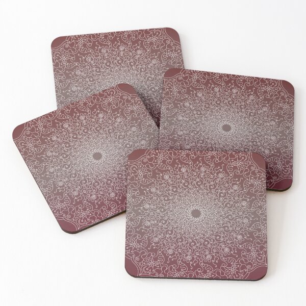 Item preview, Beautiful lace-like mandala in red and white designed and sold by CiniArt.