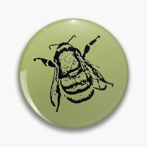 Item preview, Bee on chive green pattern designed and sold by JillBusbyArt.