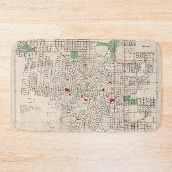 Item preview, Vintage Map of San Antonio TX (1895) designed and sold by BravuraMedia.