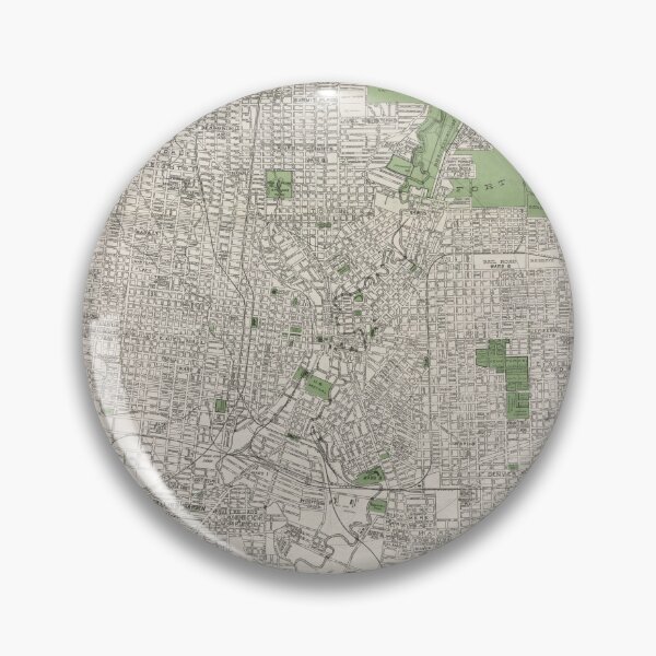 Item preview, Vintage Map of San Antonio TX (1924) designed and sold by BravuraMedia.