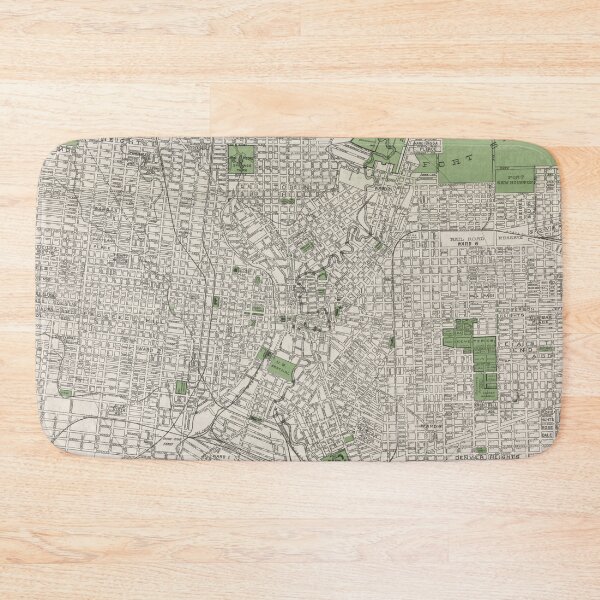 Item preview, Vintage Map of San Antonio TX (1924) designed and sold by BravuraMedia.