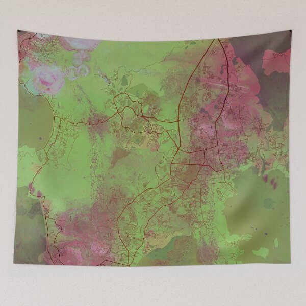 Item preview, Phuket Thailand Street Map Green Planet designed and sold by IvonDesign.