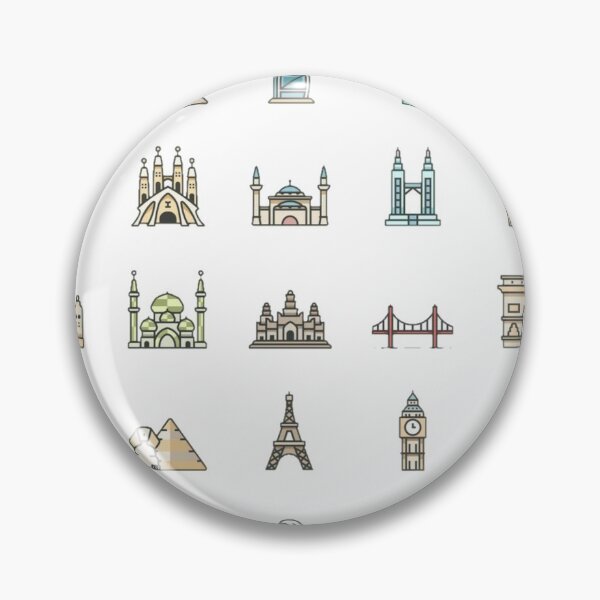 Item preview, Major World Landmarks Pattern designed and sold by fudgecream.
