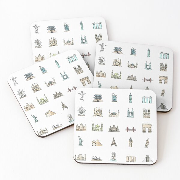 Item preview, Major World Landmarks Pattern designed and sold by fudgecream.