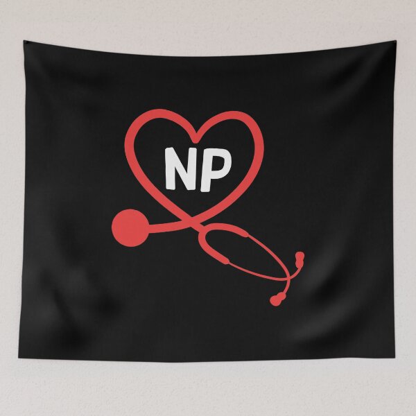 Aperçu de l'œuvre Stéthoscope NP infirmière praticienne cadeau de soins de santé créée et vendue par haselshirt.