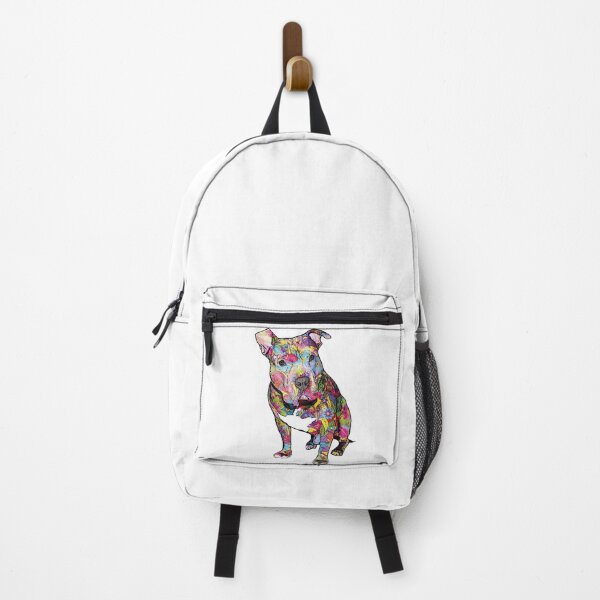 Item preview, Colorful Pitbull - Peace love and pitbulls designed and sold by PrettyPittie Shop.