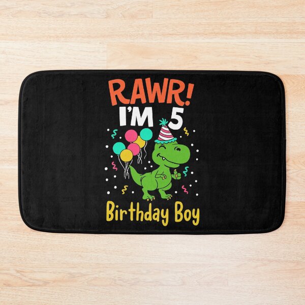 Item preview, Rawr! I'm 5 Birthday Boy Dino T-Rex Dinosaur Party designed and sold by haselshirt.