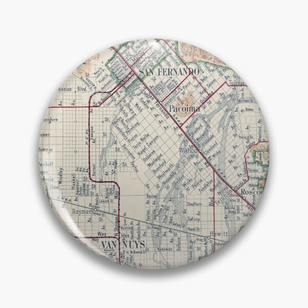 Item preview, Vintage Map of San Fernando Valley CA (1923) designed and sold by BravuraMedia.