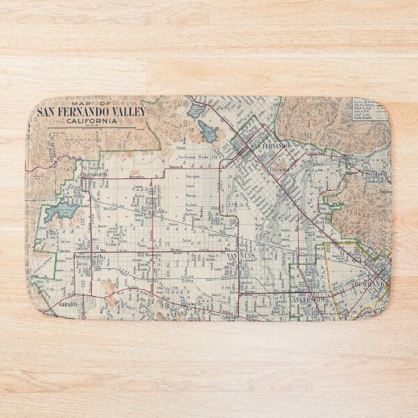 Item preview, Vintage Map of San Fernando Valley CA (1923) designed and sold by BravuraMedia.