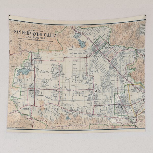 Item preview, Vintage Map of San Fernando Valley CA (1923) designed and sold by BravuraMedia.