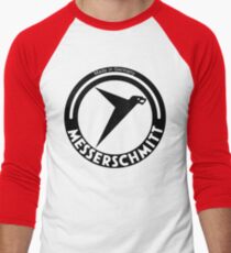 Messerschmitt Aircraft Company Logo (Black) Men's Baseball ¾ T-Shirt
