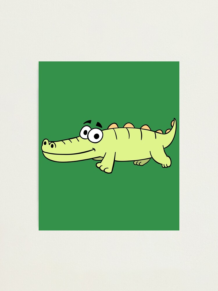Happy Green Cartoon Crocodile Happy Green Cartoon Crocodile