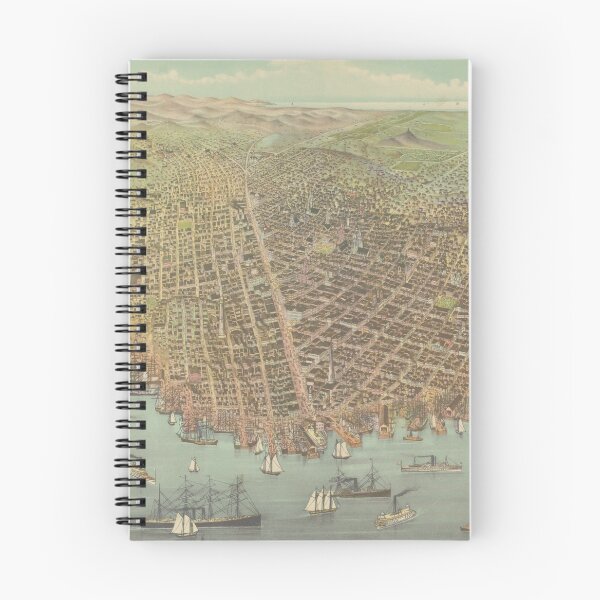 Item preview, Vintage Pictorial Map of San Francisco CA (1878) designed and sold by BravuraMedia.