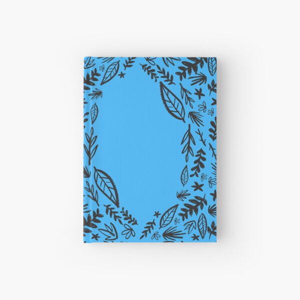 Blue Tribal Pattern Flower Hardcover Journal
