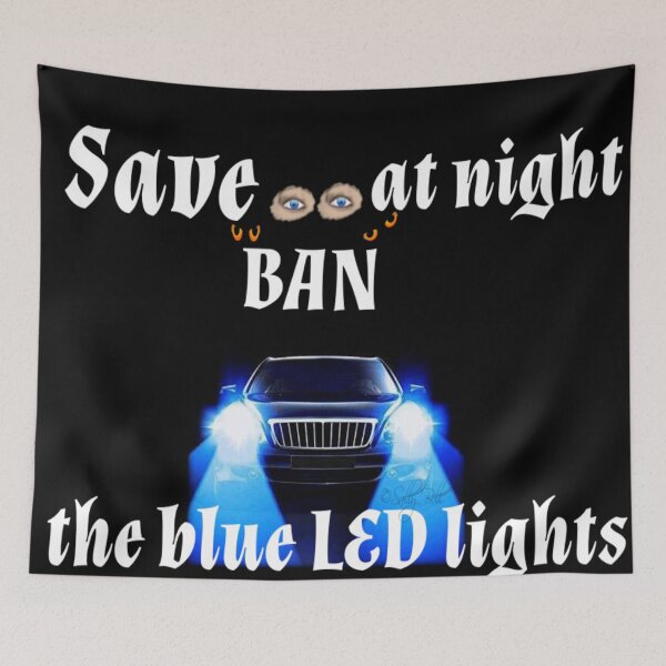 Item preview, ban blue LED lights designed and sold by BellsPainting.