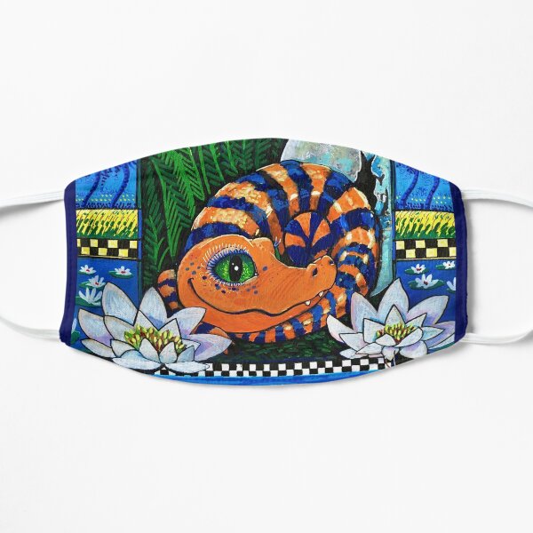 Orange and Blue Baby Gator Mask