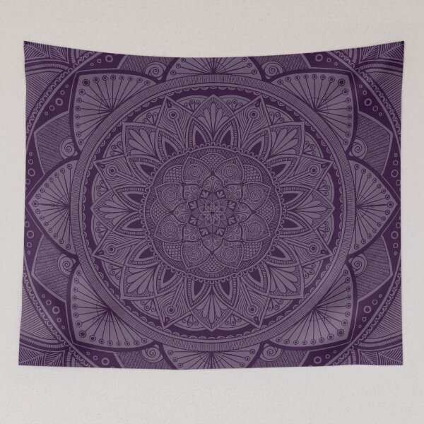 Artikelvorschau, Auberginen-Mandala 3 entworfen und verkauft von ColorObsession.
