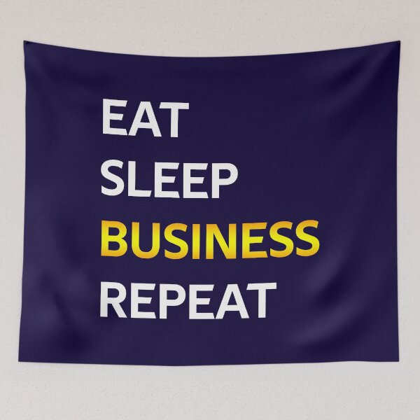 Aperçu de l'œuvre Mangez Sleep Business Repeat créée et vendue par CatArtStore.