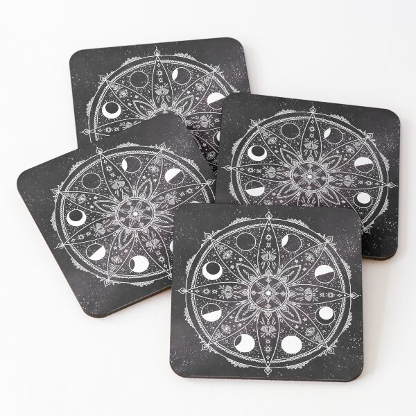 Artikelvorschau, Moon Phase Galaxy Mandala entworfen und verkauft von pinapurri.