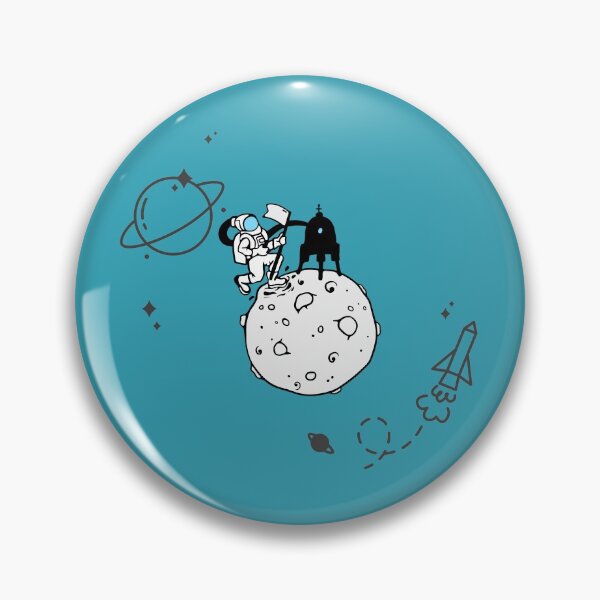 Item preview,  Man Landing on a White Moon With a Flag designed and sold by kbircham.