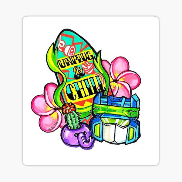 Unplug and chill Sticker