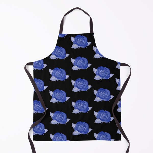 Item preview, 2017 TREND |TILED  BLUE ROSE ON BLACK designed and sold by ozcushionstoo.
