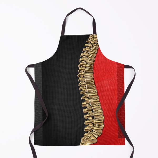 Item preview, Memento Mori - Gold Human Backbone over Black and Red Canvas designed and sold by Serge Averbukh Art Studio.