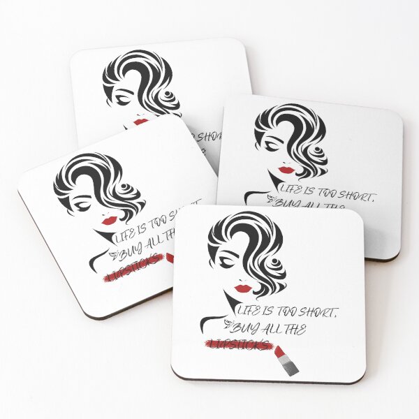 Item preview, Life is too short, buy all the lipstick! designed and sold by BellaDesignArt.