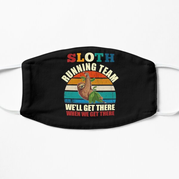  Sloth running team Flat Mask