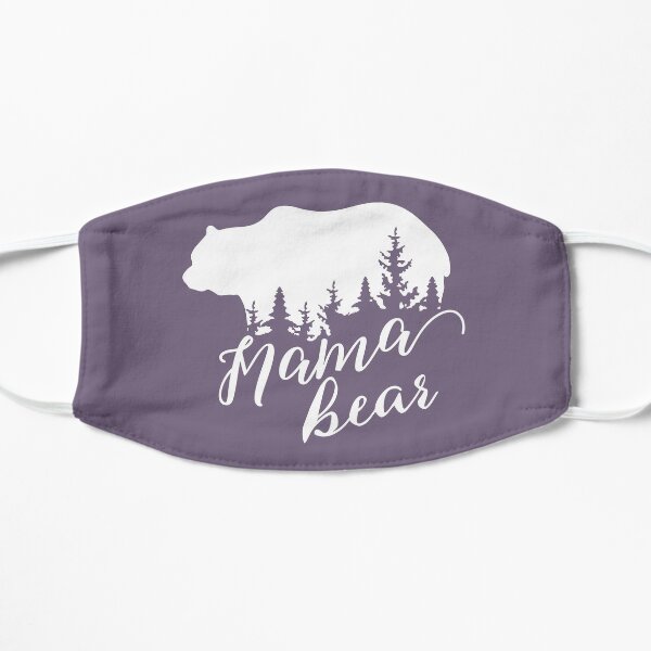 Mama Bear Purple Forest Mask Flat Mask