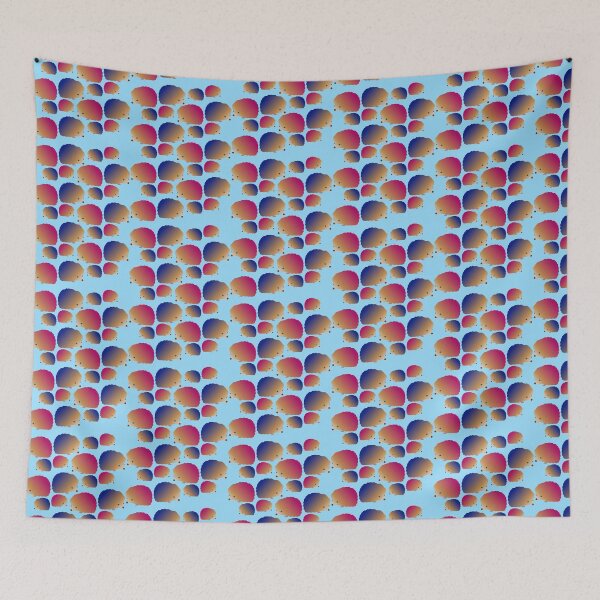 Item preview, Happy Hedgehog Family Pattern (on baby blue) designed and sold by Davey's Designs.