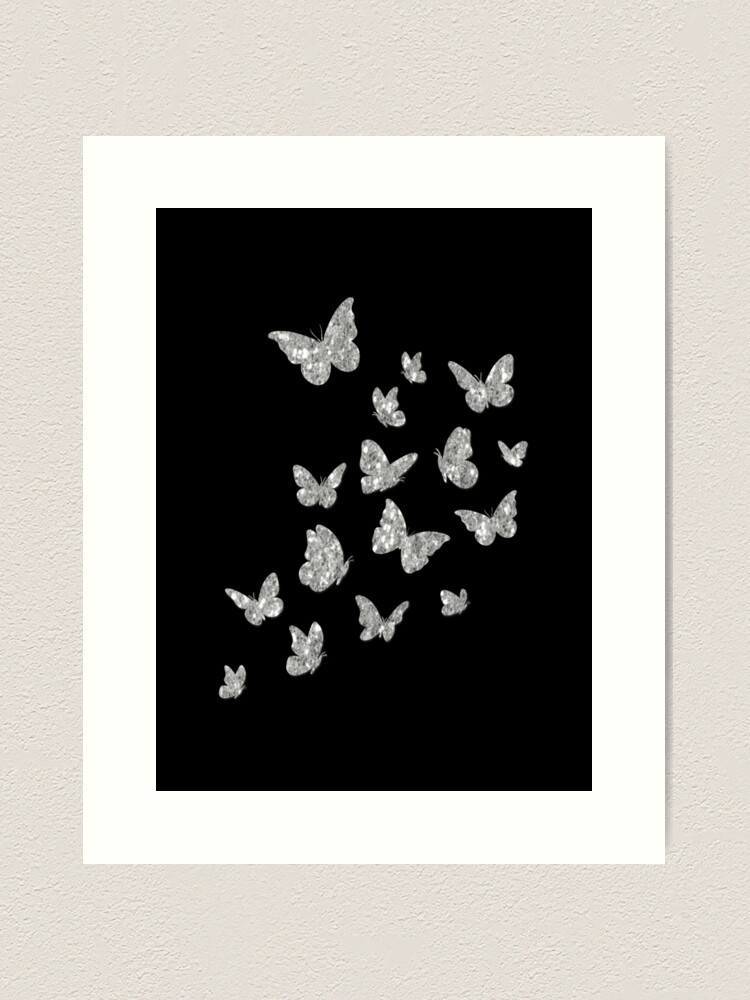 Stylish Black and White Butterflies  Poster for Sale by AnnaMirella