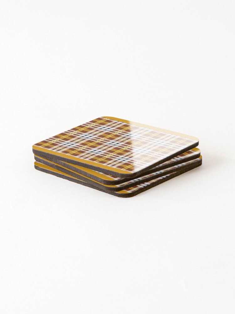 Thumbnail 4 of 5, Coasters (Set of 4), Unique Check Pattern designed and sold by Pris25.