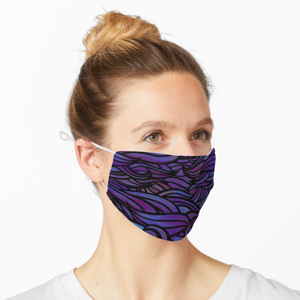 Purple waves Mask