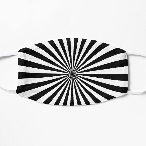 BLACK AND WHITE OPTICAL ILLUSION PATTERN BY OZCUSHIONSTOO Mask