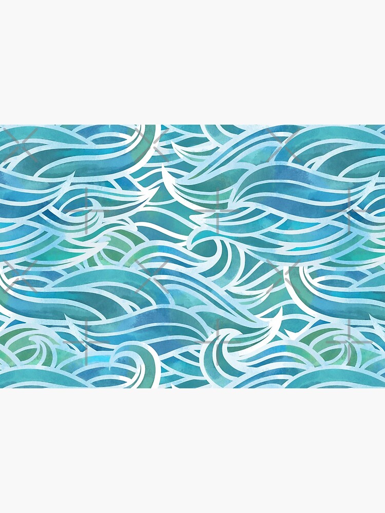 Watercolor waves by Elenanaylor
