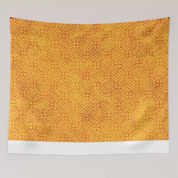 Item preview, Classic Indonesian batik pattern yellow gold designed and sold by baligaia.
