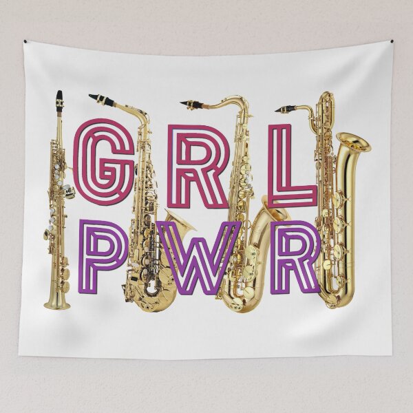 Item preview, (Girl Power) GRL PWR - Saxophones designed and sold by BandMomDesigns.