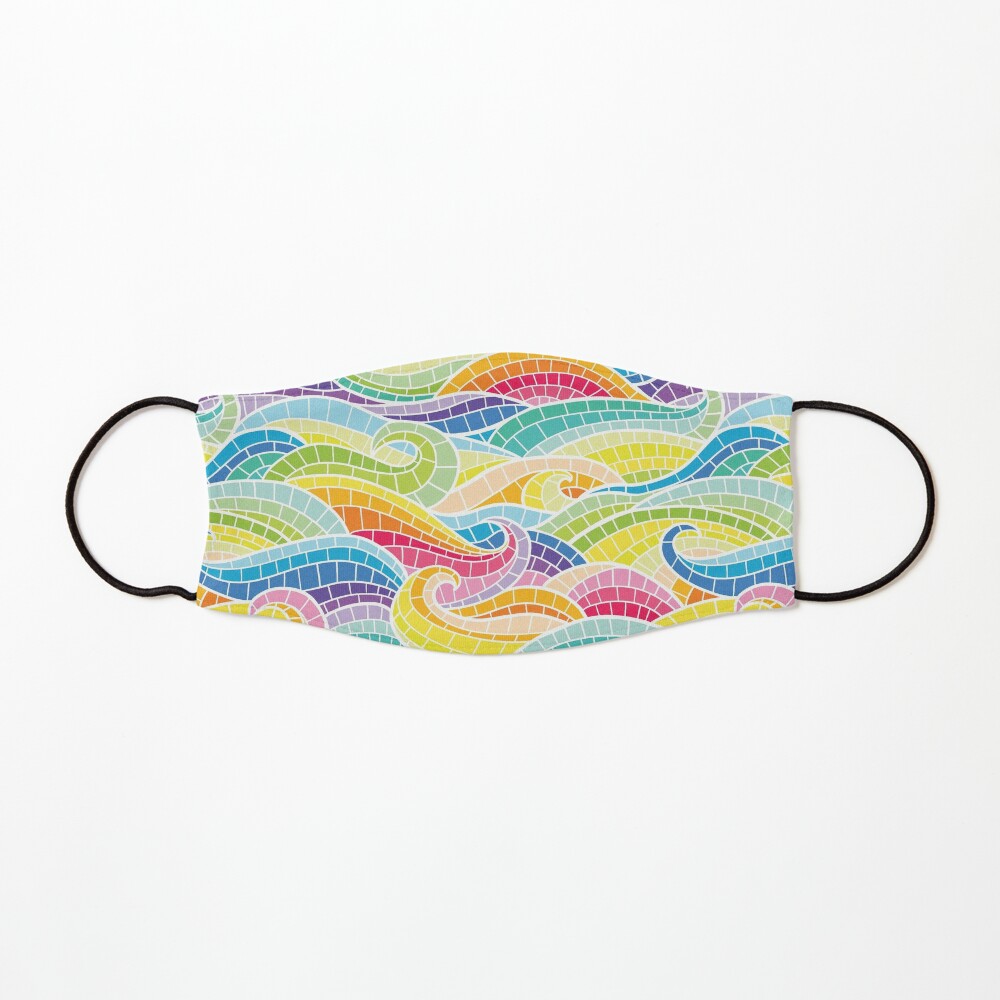 Rainbow mermaid wave Mask