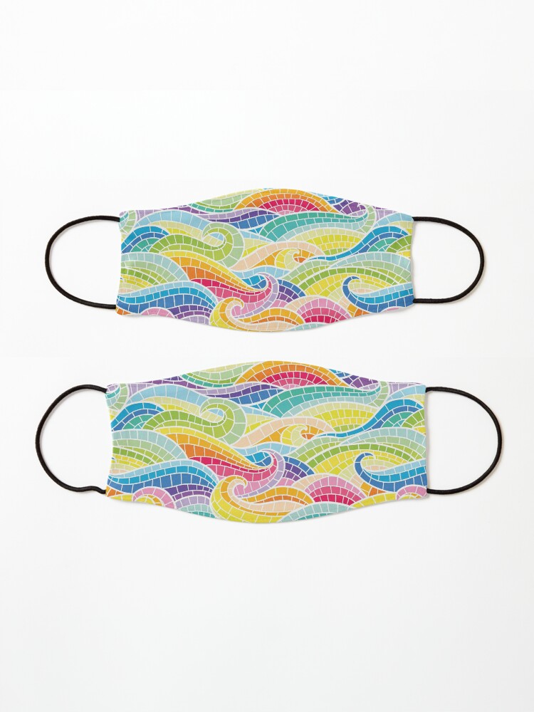 Alternate view of Rainbow mermaid wave Mask