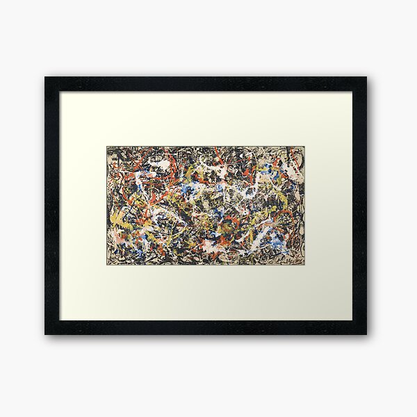 Jackson Pollack - Convergence Framed Art Print