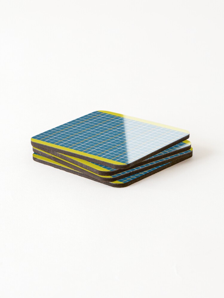 Thumbnail 4 of 5, Coasters (Set of 4), Unique Check Pattern designed and sold by Pris25.