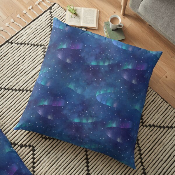 Aurora borealis Floor Pillow