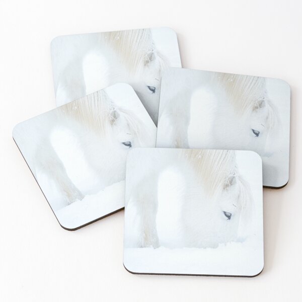 Item preview, Icelandic horse camouflaged in the snow designed and sold by elisainiceland.