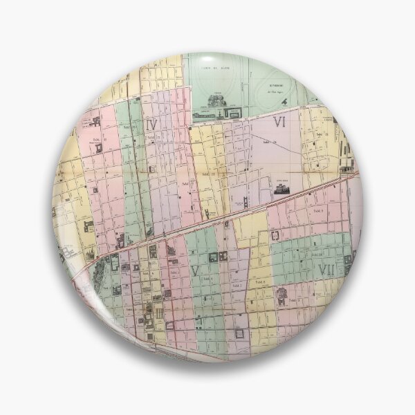Item preview, Vintage Map of Santiago Chile (1875) designed and sold by BravuraMedia.