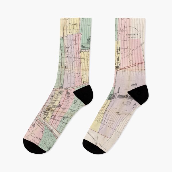 Item preview, Vintage Map of Santiago Chile (1875) designed and sold by BravuraMedia.