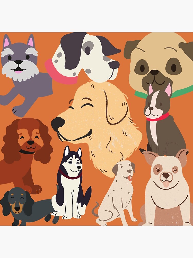 "Orange dog sticker" Sticker for Sale by jaypatrice Redbubble