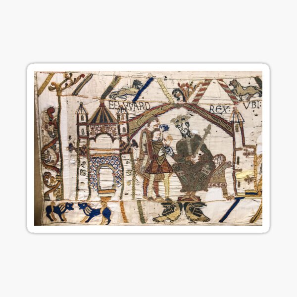 Bayeux Tapestry. Edward the Confessor sends Harold to Normandy. Sticker